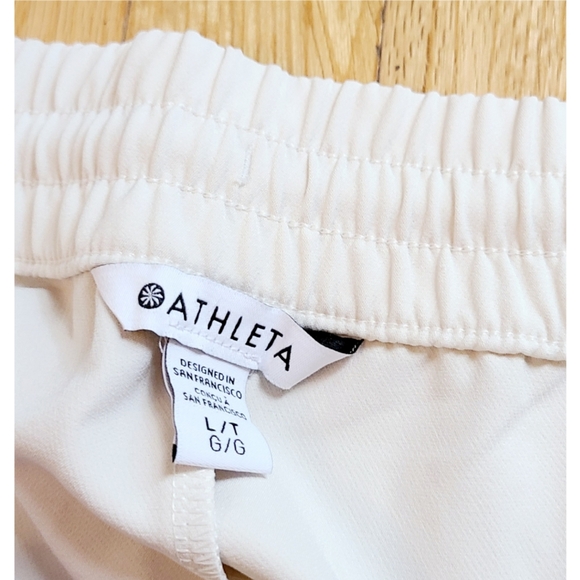 🆕️ Athleta Endeavor Relaxed Pant Ivory Large Tall Wide Leg Travel Work Cabin - Picture 5 of 13